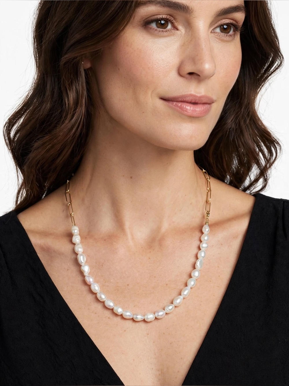 Genuine Baroque Freshwater Pearl Necklace.